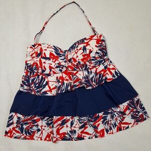 New Sunshine Zone Swim ruffles Multicolor Top Size 6